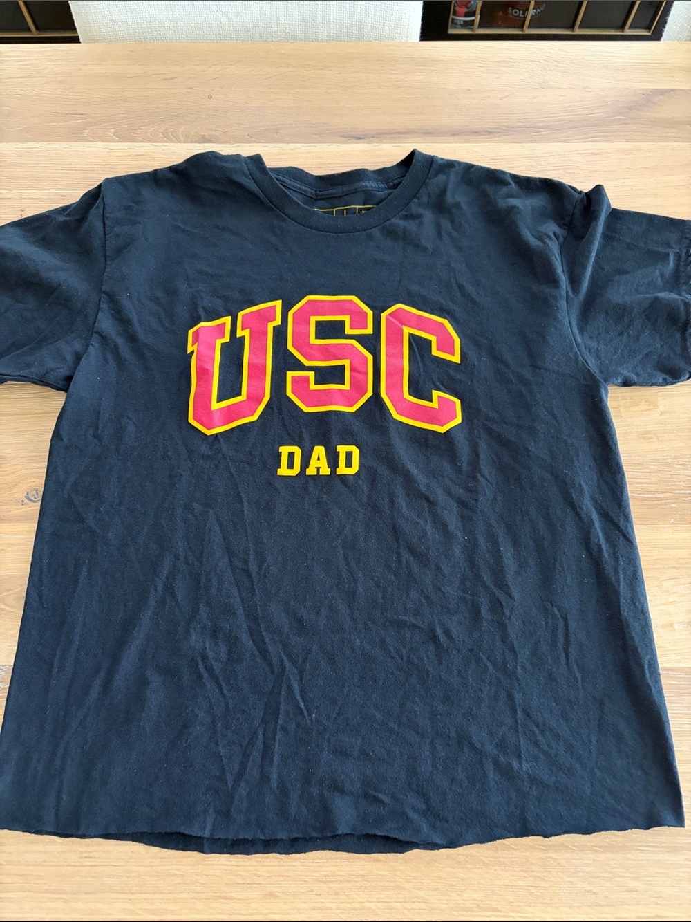 Heritage Black USC Dad Short Sleeve Tee with Red & Gold Logo